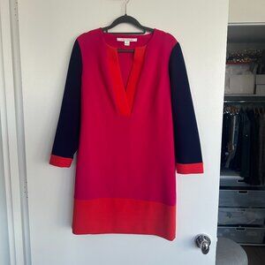 DvF ColorBlock Dress (Size 6 Never Worn Like New)